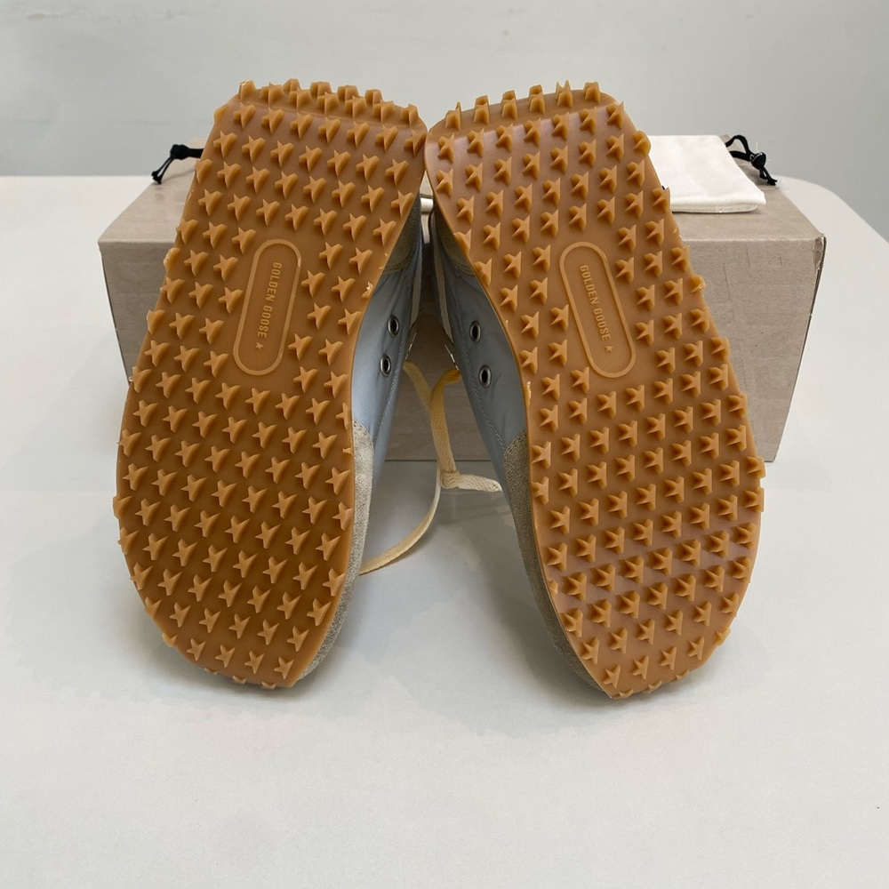 Golden Goose Marathon Sneaker in Light Blue/Gray Suede/Silver sz 37 New in Box - Picture 8 of 12